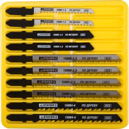 Набор STAYER &quot;PROFI&quot; Пилки &quot;МАСТЕР №2&quot; для эл/лобзика, по дереву и металлу, EU-хвост., 10шт 15981-H10-2 купить в Новом Уренгое