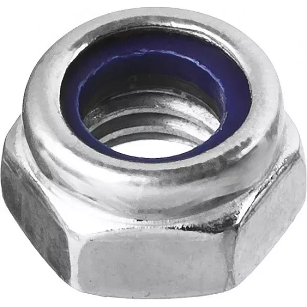 Гайка DIN 985 с нейлоновым кольцом, M8, 8 шт, кл. пр. 6, оцинкованная, ЗУБР 303586-08 купить в Новом Уренгое