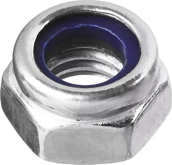 Гайка DIN 985 с нейлоновым кольцом, M8, 8 шт, кл. пр. 6, оцинкованная, ЗУБР 303586-08 купить в Новом Уренгое