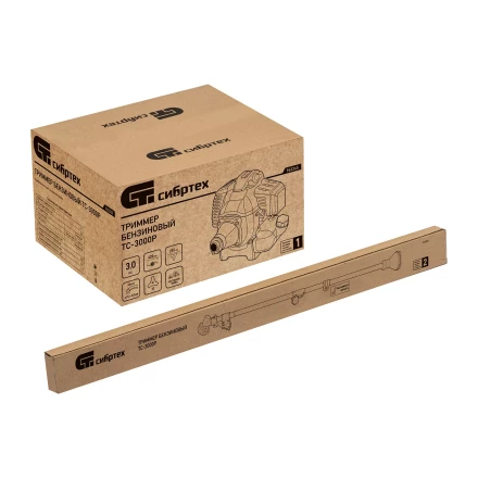 Триммер бензиновый Сибртех ТС-3000Р, 52 см3, разъемная штанга, состоит из 2 частей 962265 купить в Новом Уренгое
