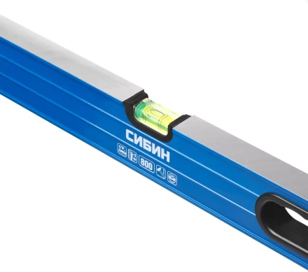 Уровень СИБИН коробчатый усиленный, утолщенный профиль, 2 фрезерованные поверхности, 3 противоударных ампулы (1 поворотная на 360 град), с ручками, 2 34609-200 купить в Новом Уренгое