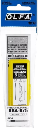Лезвия OLFA закругленные для ножа AK-4, 6(8)х38х0,45мм, 5шт OL-KB4-R/5 купить в Новом Уренгое