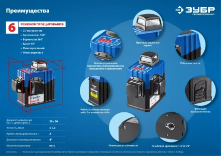 Нивелиры лазерные Крест-3D 360 3 перпендикулярные плоскости серия ПРОФЕССИОНАЛ купить в Новом Уренгое