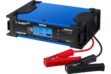 ЗУБР И-ЗП-300, 12/24 В, 100 А, 3-30 А, инверторное зарядно-предпусковое устройство (59323) купить в Новом Уренгое