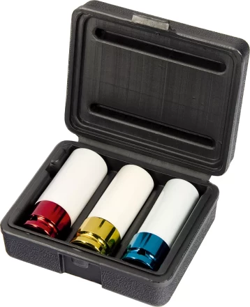 Набор ударных головок, удлиненн.,1/2&#039;&#039;, 6-ти гранн., CrMo, 3 шт. 17мм, 19мм, 21мм Gross 13513 купить в Новом Уренгое