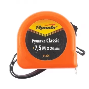 Рулетка Classic, 7.5 м х 24 мм, пластиковый корпус  SPARTA 31304 купить в Новом Уренгое