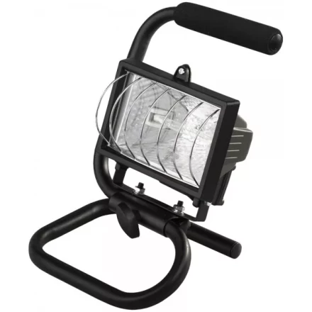 Прожектор галогеновый СВЕТОЗАР переносной с подставкой, цвет черный, 150Вт SV-57121-B купить в Новом Уренгое