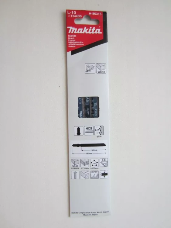 Пилки для лобзика Makita A-86315 (T344DS) купить в Новом Уренгое