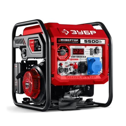 ЗУБР 5500 Вт, инверторный генератор с электростартером и розеткой АВР (СБИ-5500ЕА) купить в Новом Уренгое