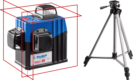 Нивелиры лазерные Крест-3D 360 3 перпендикулярные плоскости со штативом серия ПРОФЕССИОНАЛ купить в Новом Уренгое