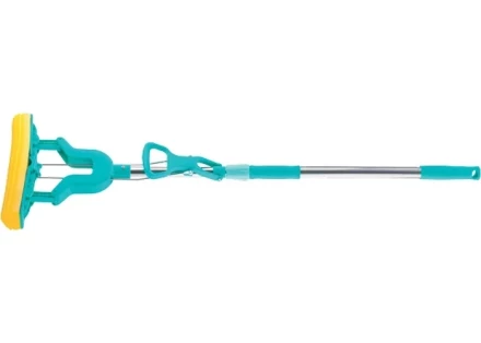 Швабра отжимная сложением 130 см губка PVA 26х5х4,5 см рукоятка телескопическая нержавеющая ТМ Elfe 93503 купить в Новом Уренгое