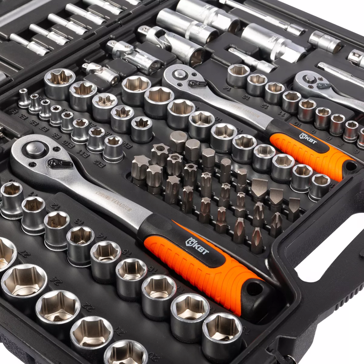 Набор автоинструмента КВТ НАИ-09/150 1/2", 1/4", 3/8", 150 предметов (92315) купить в Новом Уренгое