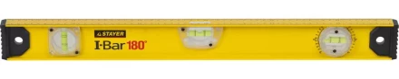 Уровень STAYER &quot;MASTER&quot; &quot;I-Bar&quot; РЕЛЬС двутавровый, 3 противоударных ампулы (1 поворотная на 360 град), линейка, 60см 3470-060_z01 купить в Новом Уренгое