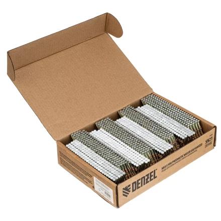 Гвозди для пнев. нейлера (оцинк.), длина - 65 мм, диам. - 2,9 мм, 2000 шт. Denzel 57685 купить в Новом Уренгое