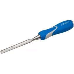 Стамеска ЗУБР "ЭКСПЕРТ" с ударопрочной двухкомпонетной ручкой и стальным затыльником для ударных работ, 12мм 18097-12