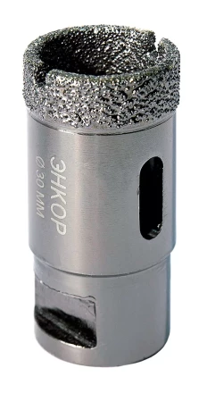 Коронка алмазная по керамограниту D 30 мм для УШМ сух. рез Энкор 48307 купить в Новом Уренгое