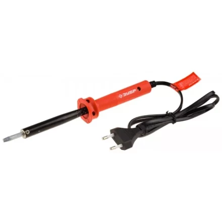 Электропаяльник ЗУБР &quot;МАСТЕР&quot; с пластиковой рукояткой и долговечным жалом, форма клин, 60Вт 55400-60 купить в Новом Уренгое