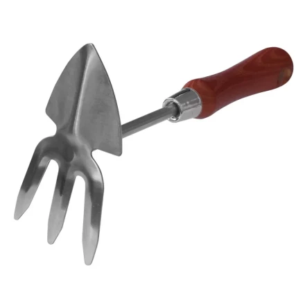 Мотыжка с лепестковым лезвием из нержавеющей стали деревянная рукоятка 300мм    Кратон  5 10 05 005 купить в Новом Уренгое