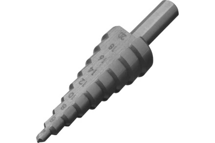 Сверло ступенчатое по металлу, Сибртех 723012, 4-6-8-10-12-14-16-18-20 мм, 4241 купить в Новом Уренгое