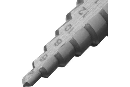 Сверло ступенчатое по металлу, Сибртех 723012, 4-6-8-10-12-14-16-18-20 мм, 4241 купить в Новом Уренгое