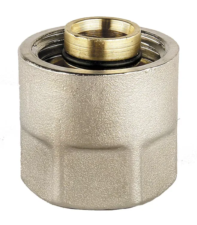 Соединитель GENERAL FITTINGS для металлопластиковых труб, евроконус, никелированная латунь, 1/2" / 16 мм x 2,0 мм 51047-1/2-16 купить в Новом Уренгое