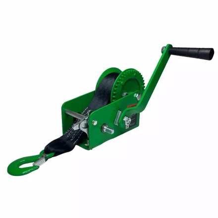 Лебедка ручная барабанная HITCH HW 1100 1100 кг лента 10 м (SZ073169) купить в Новом Уренгое