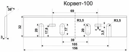Нож К-100 комплект 2шт 25529 купить в Новом Уренгое