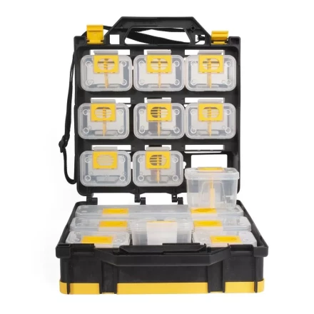 Кейс-органайзер двусторонний с 15 модулями К-01, серия «ПРОФИ» КВТ купить в Новом Уренгое