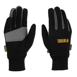 Перчатки универсальные, двойные, работа с сенсорным экраном, вязаная манжета, размер 10// Denzel 68094