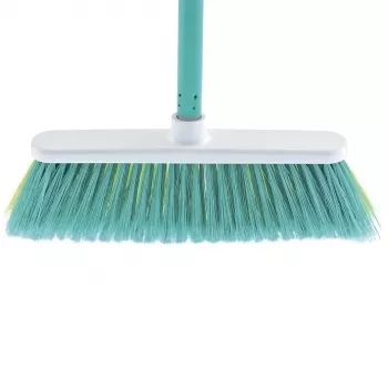 Щетка пластмасовая  для  пола 270 мм &quot;CLASSIC&quot; бирюз. щетина c черенком 120 см D22мм ELFE 93544 купить в Новом Уренгое