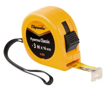 Рулетка 3 м х 13 мм SPARTA пластиковый корпус 31321 купить в Новом Уренгое