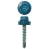 Саморезы ЗУБР окраш., RAL 5009 небесно-голуб., для крепл. кров. матер. к дерев. обреш., 4.8х29мм, 2500шт 4-300310-48-029-5009 купить в Новом Уренгое