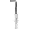 Дюбель ЗУБР "МАСТЕР" распорный полипропиленовый, тип "ЕВРО", в комплекте с шурупом-крюком, 8 х 40 /  5 х 57 мм, 6 шт 30676-08-40 купить в Новом Уренгое