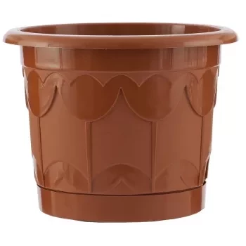 Горшок Тюльпан с поддоном терракотовый 2,9 л PALISAD 69242 купить в Новом Уренгое