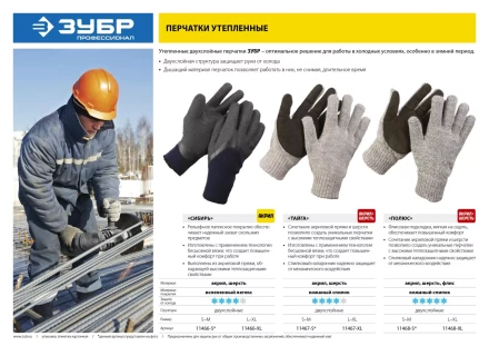 Перчатки утепленные Полюс серия ПРОФЕССИОНАЛ купить в Новом Уренгое