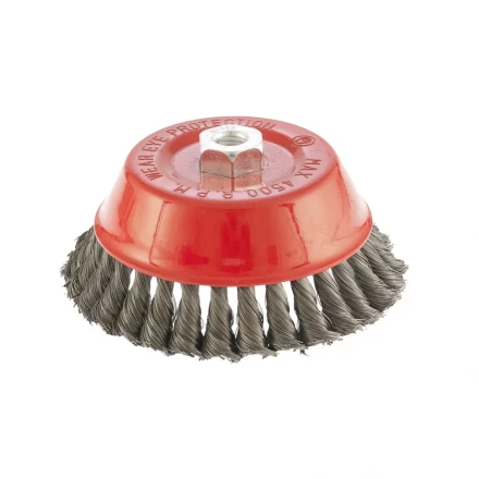 Щетка для УШМ 150 мм М14 "чашка" крученая проволока 0,35 мм MTX 74618 купить в Новом Уренгое