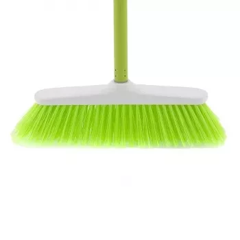 Щетка пластмасовая  для  пола 270 мм &quot;CLASSIC&quot; салат. щетина c черенком 120 см D22мм ELFE 93545 купить в Новом Уренгое