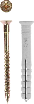 Дюбель-гвоздь ЗУБР &quot;МАСТЕР&quot; полипропиленовый, потайный бортик, 8 x 80 мм, 3 шт 4-301346-08-080 купить в Новом Уренгое