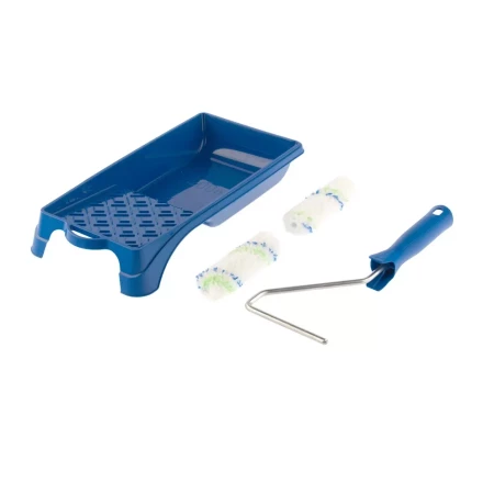 Малярный набор для работ с водными красками: кювета 150 мм х 290 мм и мини-валик 110 мм Сибртех 80456 купить в Новом Уренгое