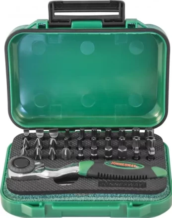 Набор вставок-бит трещеточная  рукоятка мини 1/4DR 32предмета Jonnesway RD01032S 49303 купить в Новом Уренгое
