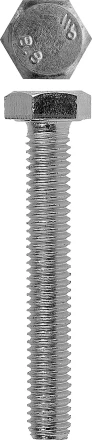 Болт ЗУБР с шестигранной головкой, DIN 933, класс прочности 8.8, оцинкованный, M12x80 мм, ТФ6, 2 шт. 4-303076-12-080 купить в Новом Уренгое