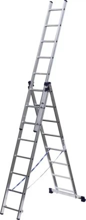 Лестница СИБИН универсальная, трехсекционная со стабилизатором, 8 ступеней 38833-08 купить в Новом Уренгое