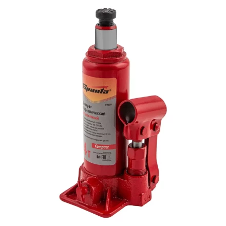 Домкрат гидравлический бутылочный, 4 т, h подъема 180–320 мм Sparta Compact 50339 купить в Новом Уренгое