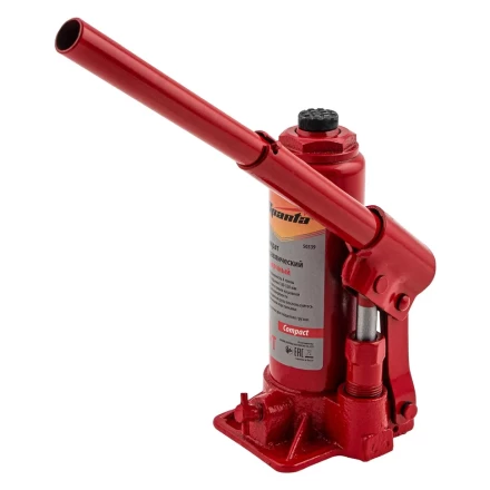 Домкрат гидравлический бутылочный, 4 т, h подъема 180–320 мм Sparta Compact 50339 купить в Новом Уренгое
