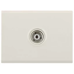 Розетка СВЕТОЗАР "ЭФФЕКТ" телевизионная, без вставки и рамки, цвет бежевый SV-54415-B