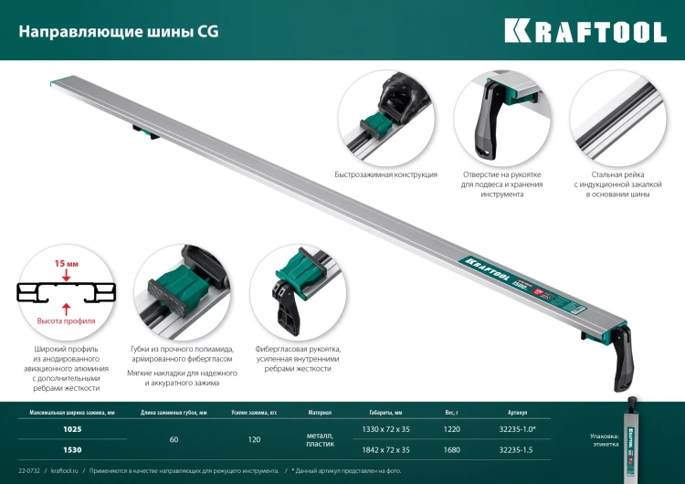 Шина направляющая KRAFTOOL 32235-1.0 купить в Новом Уренгое