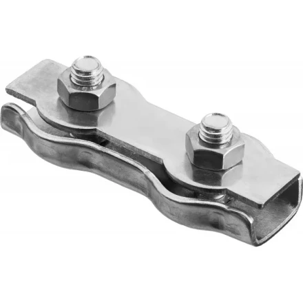 Зажим троса ЗУБР двойной, оцинкованный, 4мм, 2 шт 4-304446-04 купить в Новом Уренгое