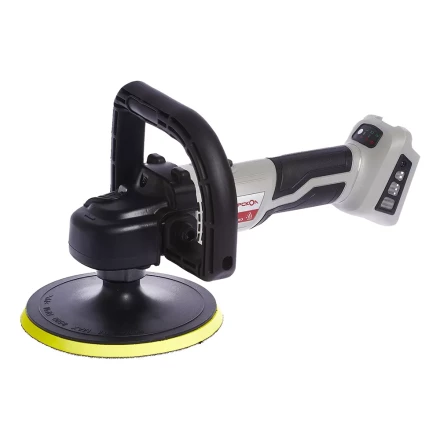 Угловая полировальная машина с бесщеточным (вентильным) двигателем ИНТЕРСКОЛ УПМ-180/18ВЭ аккумуляторная Li-ion АПИ (картон, без аккум. и ЗУ) купить в Новом Уренгое