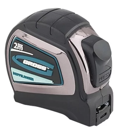 Рулетка &quot;Doppelhaken&quot; 2 м x 16 мм односторонний зацеп нейлон двуст. шкала автоматич  GROSS 31121 купить в Новом Уренгое