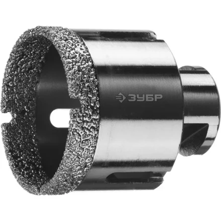Алмазная коронка ЗУБР &quot;ПРОФЕССИОНАЛ&quot; универсальная для УШМ, сухое сверление, алмазы на вакуумной пайке,  посадка М14, d=54мм 29865-54 купить в Новом Уренгое